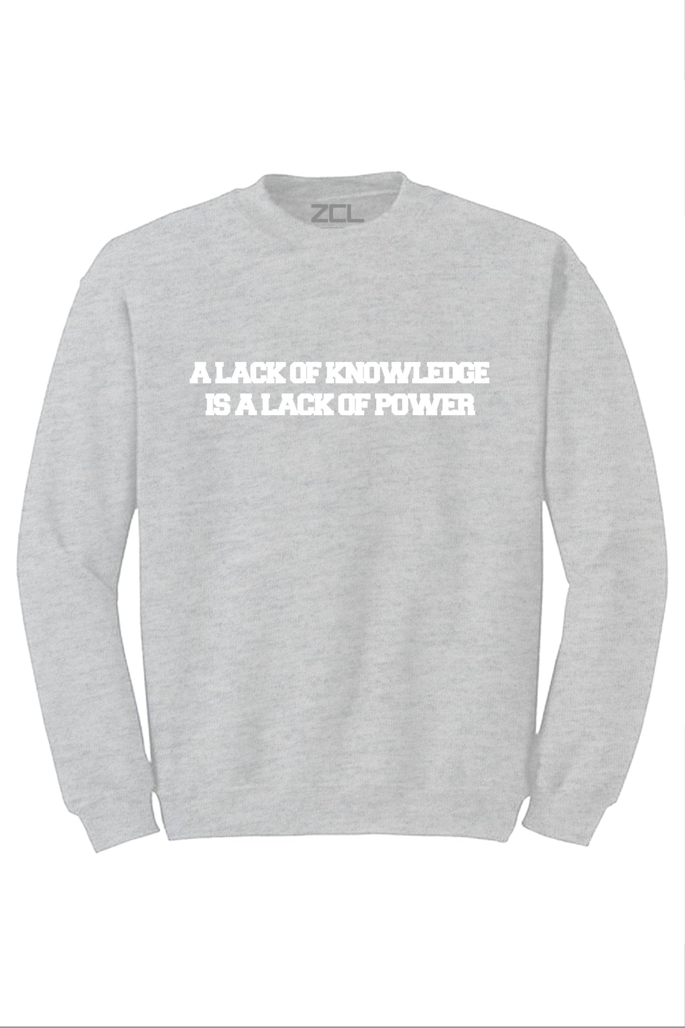 Knowledge & Power Crewneck Sweatshirt (White Logo)