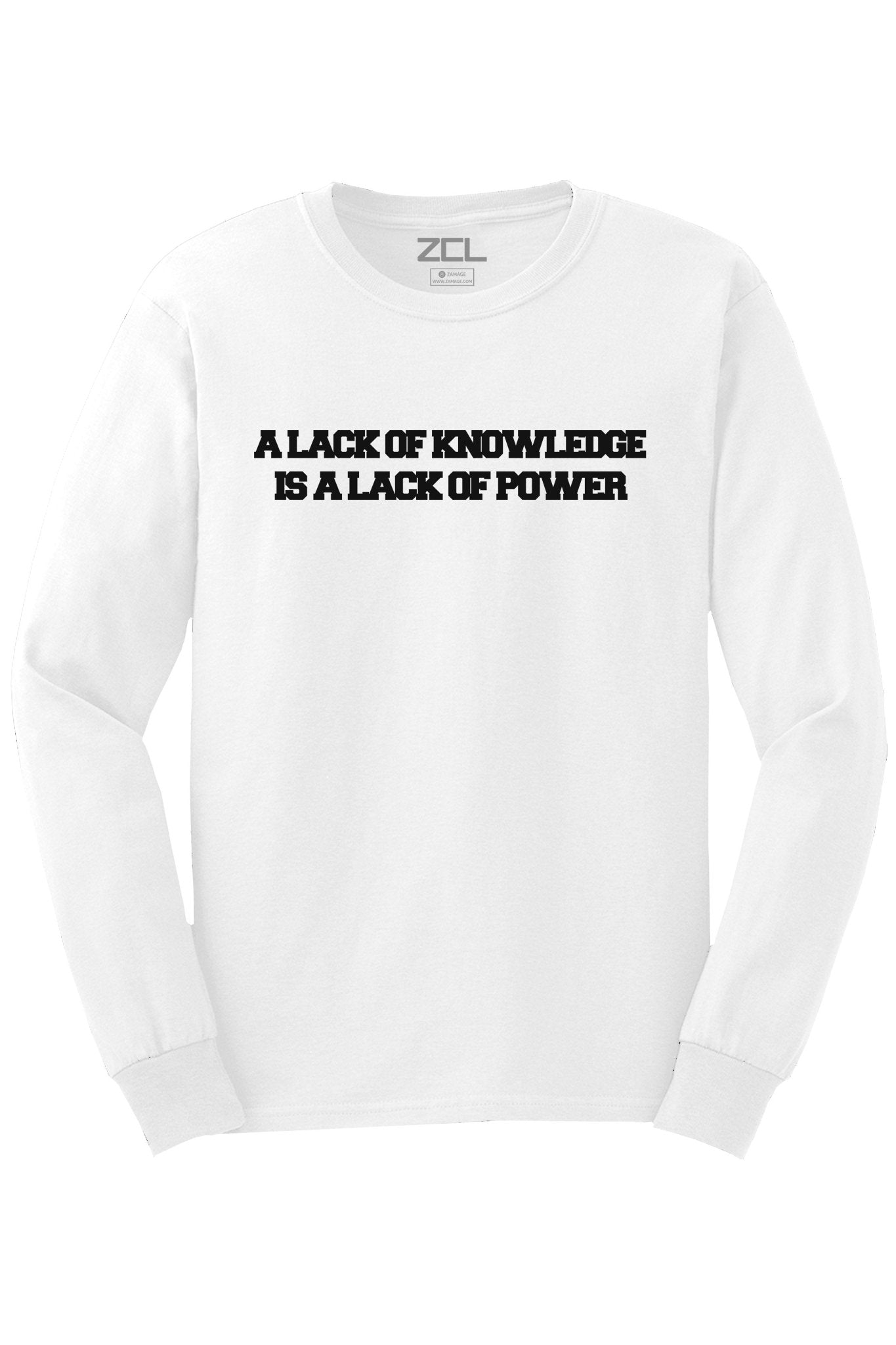 Knowledge & Power Long Sleeve Tee (Black Logo)