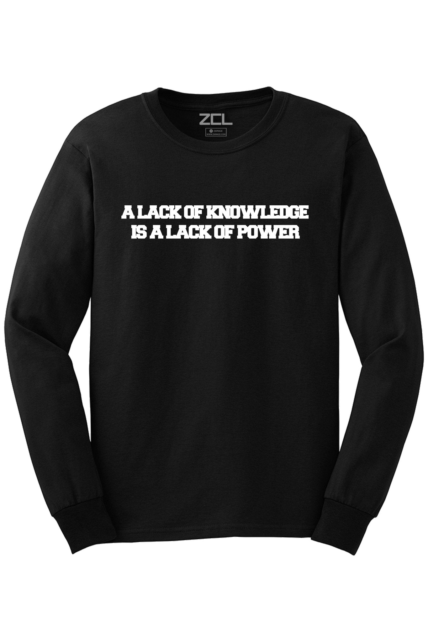Knowledge & Power Long Sleeve Tee (White Logo)