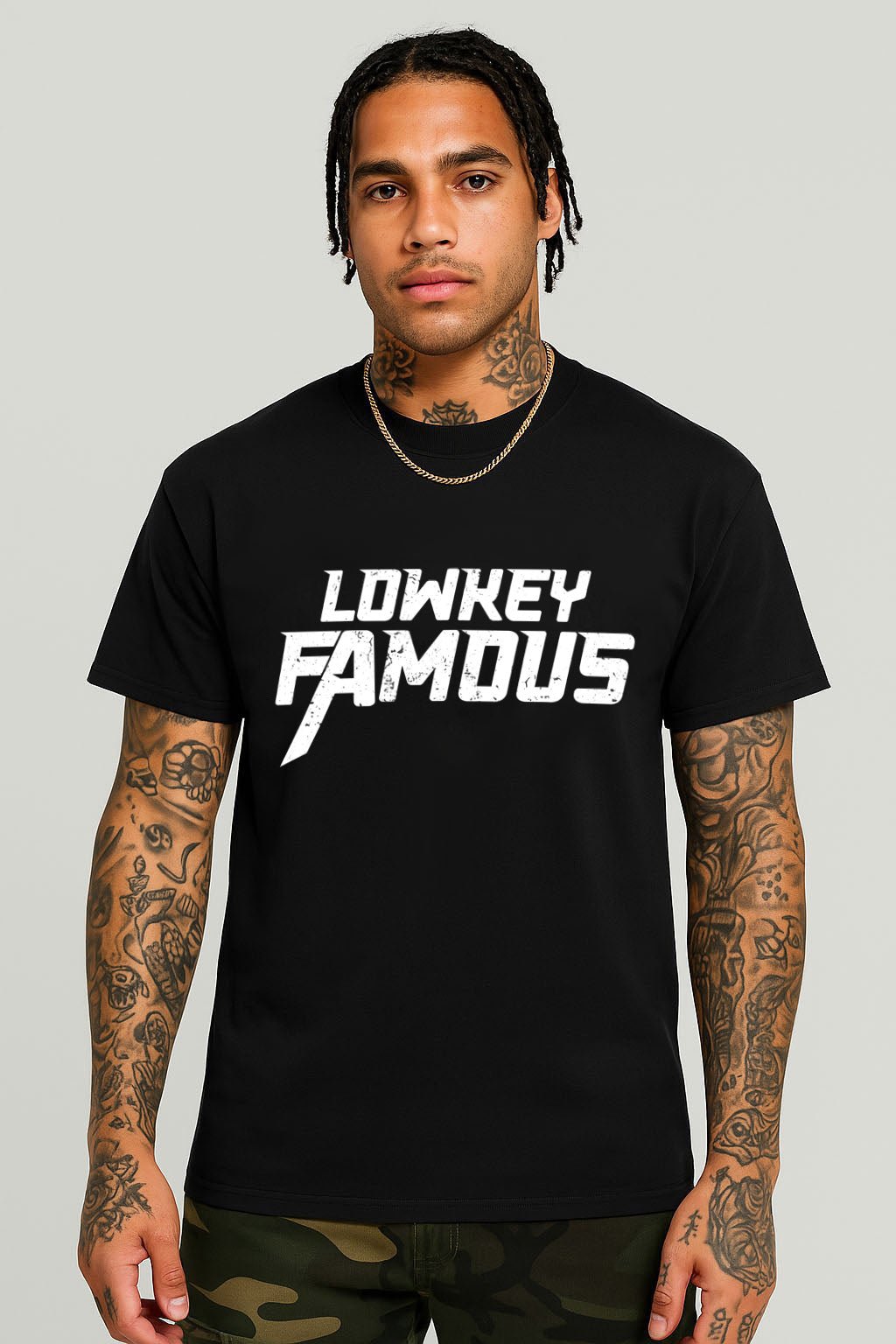 Lowkey Famous Tee (White Logo)