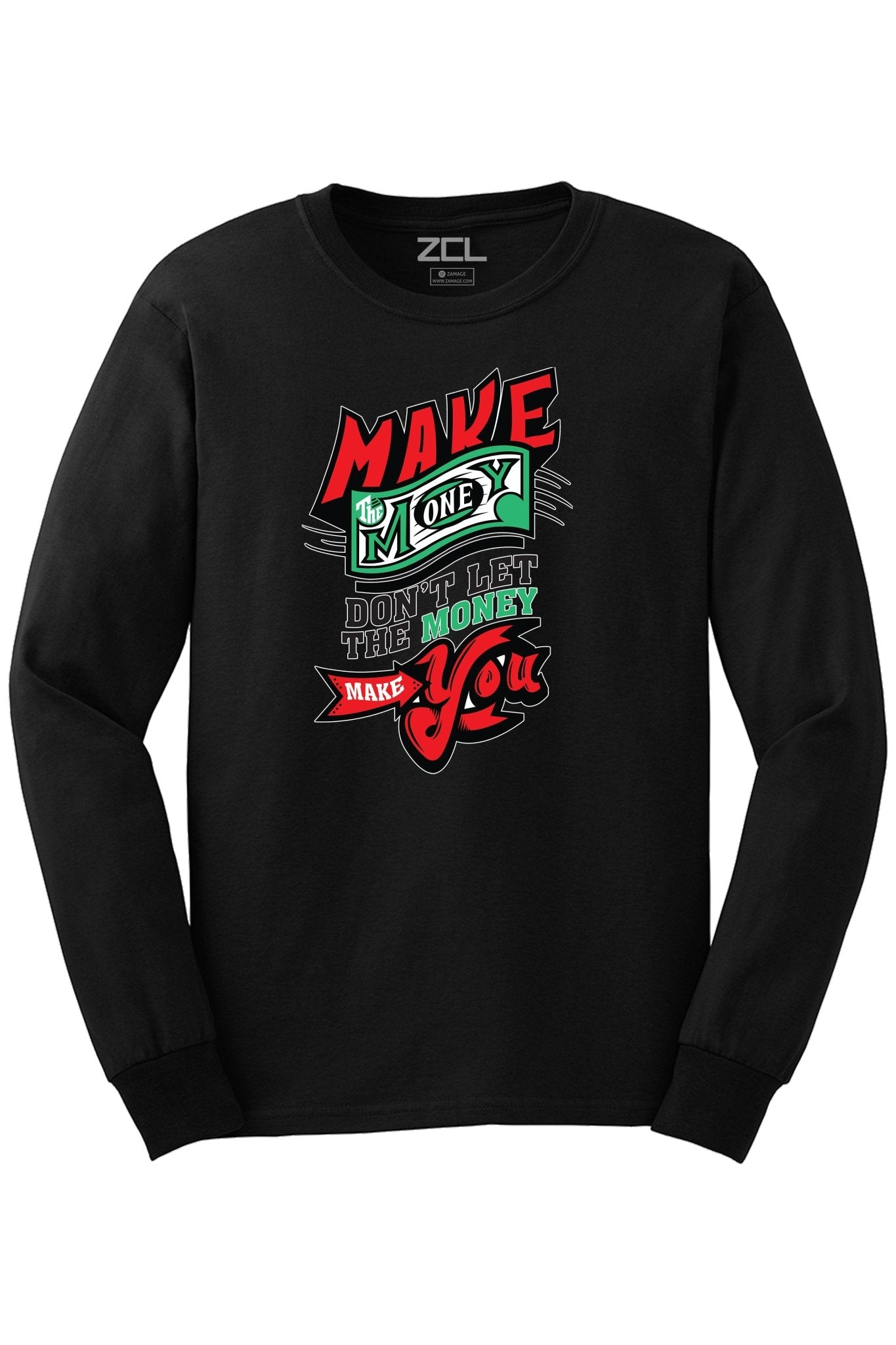 Make Money Long Sleeve Tee (Multi Color Logo)