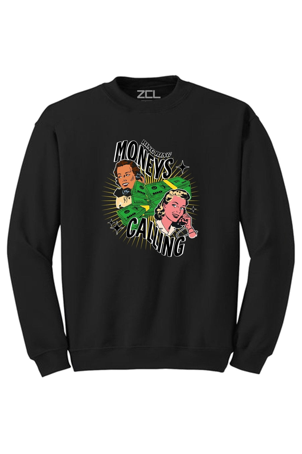 Moneys Calling Crewneck Sweatshirt (Multi Color Logo)
