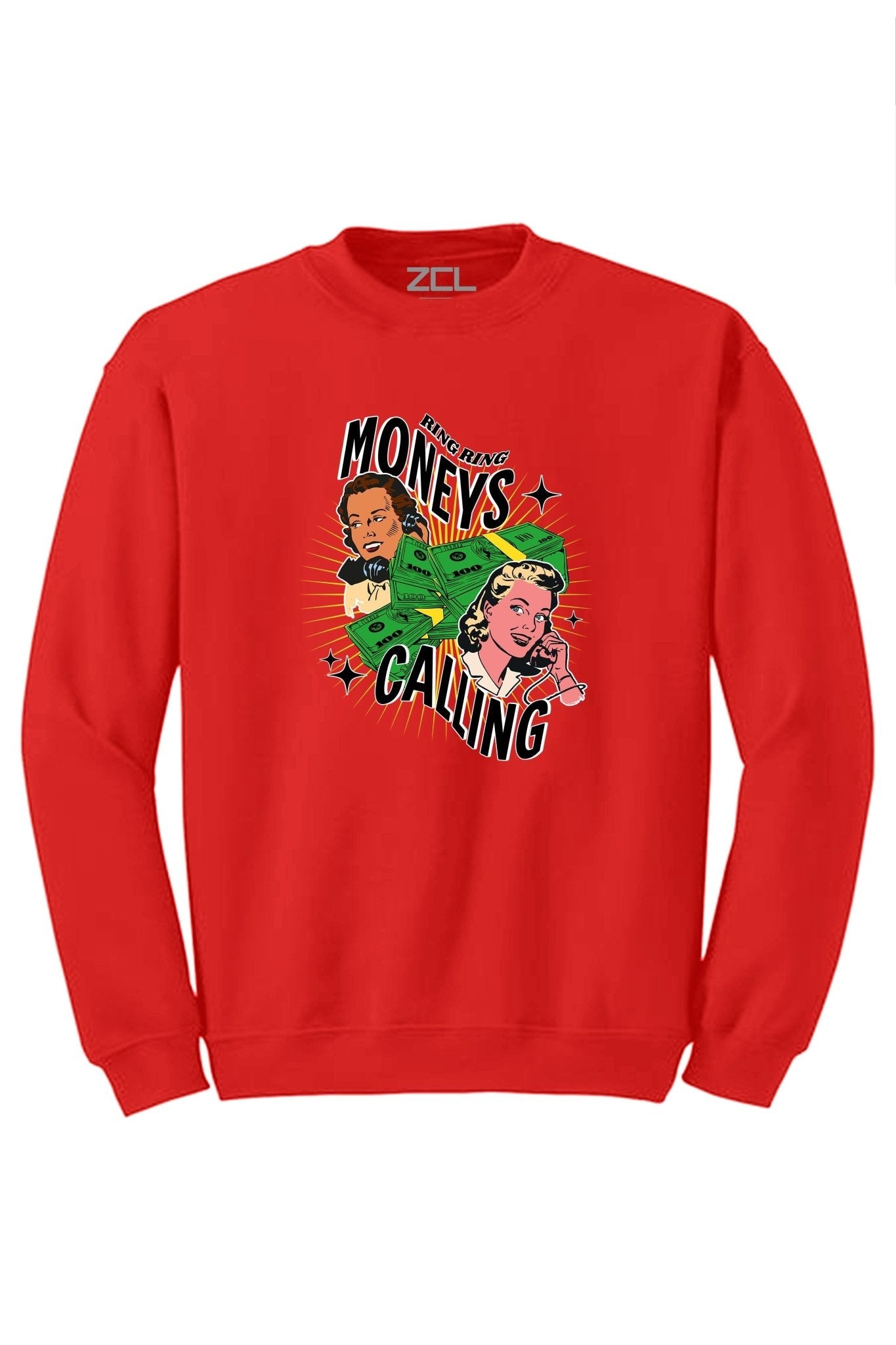 Moneys Calling Crewneck Sweatshirt (Multi Color Logo)