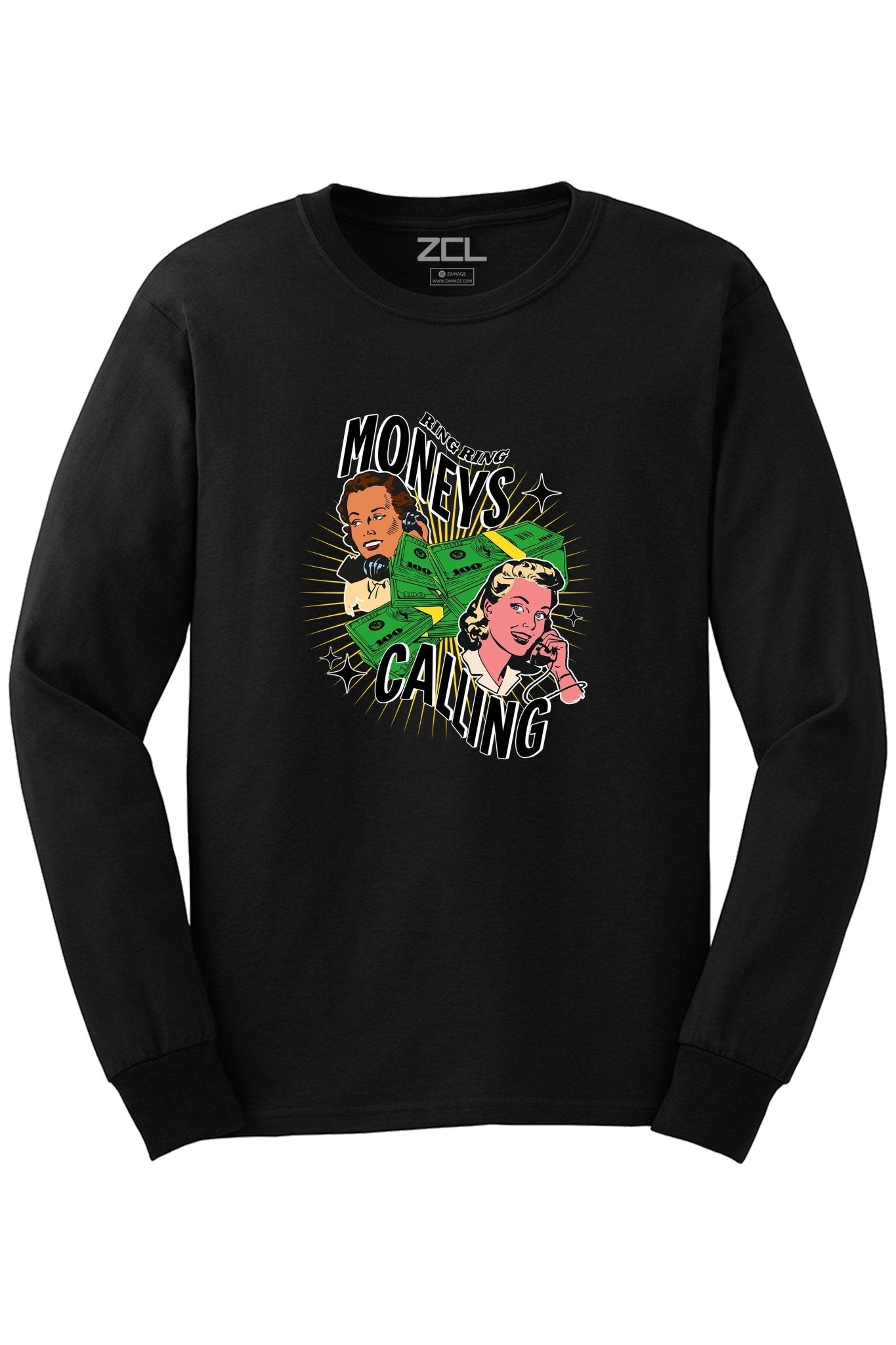 Moneys Calling Long Sleeve Tee (Multi Color Logo)