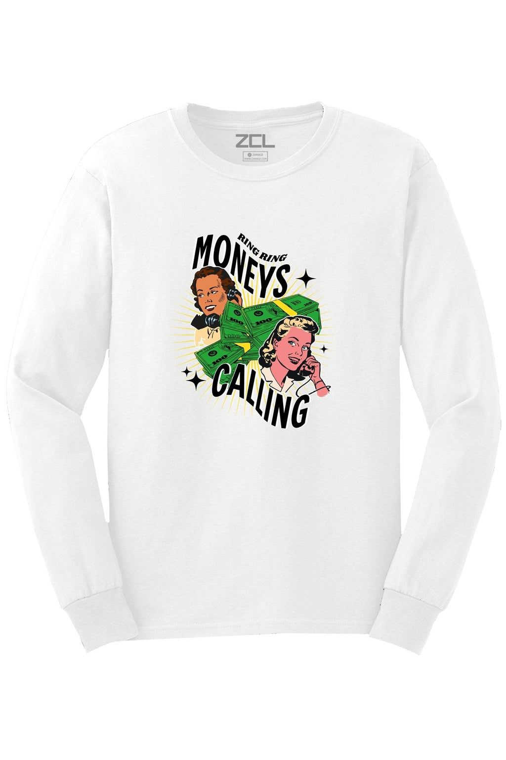 Moneys Calling Long Sleeve Tee (Multi Color Logo)