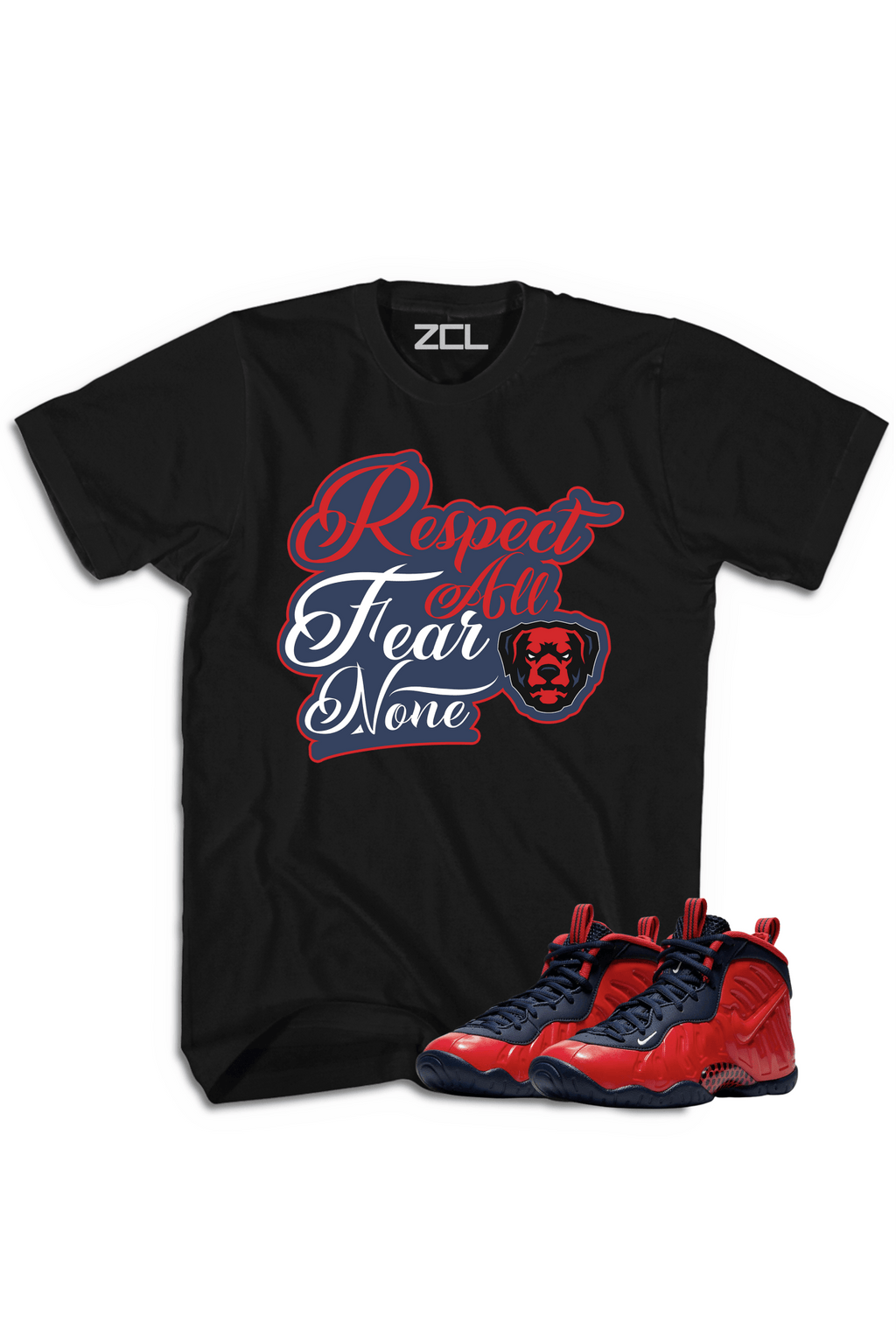 Nike Air Foamposite Pro USA "Respect All Fear None" Tee (Crimson)