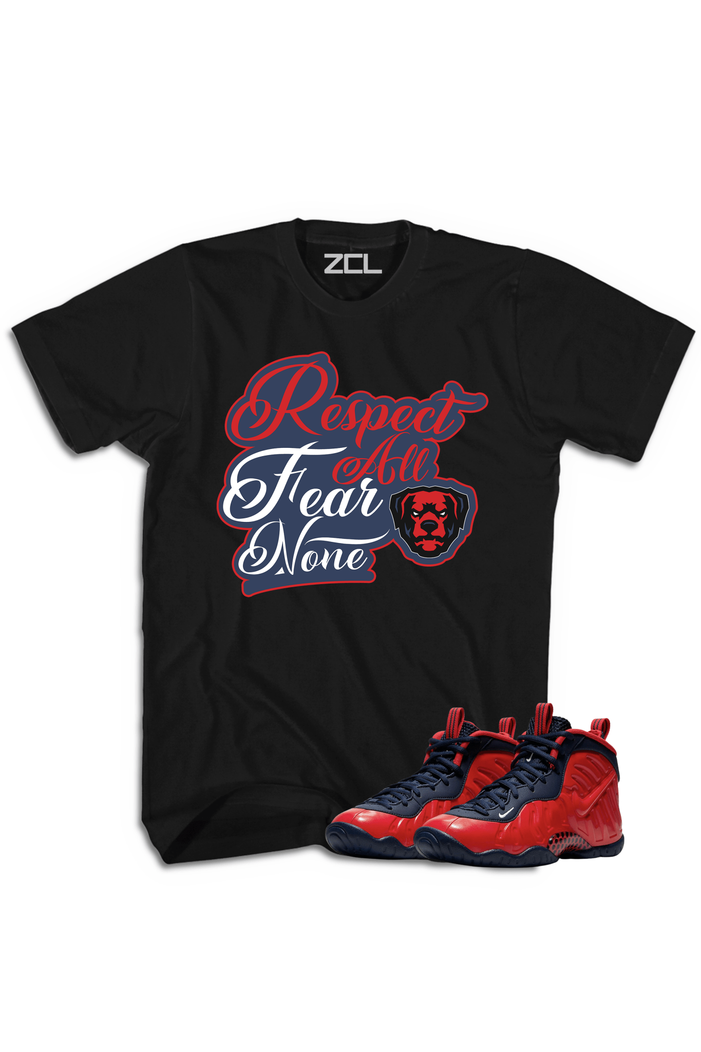 Nike Air Foamposite Pro USA "Respect All Fear None" Tee (Crimson)