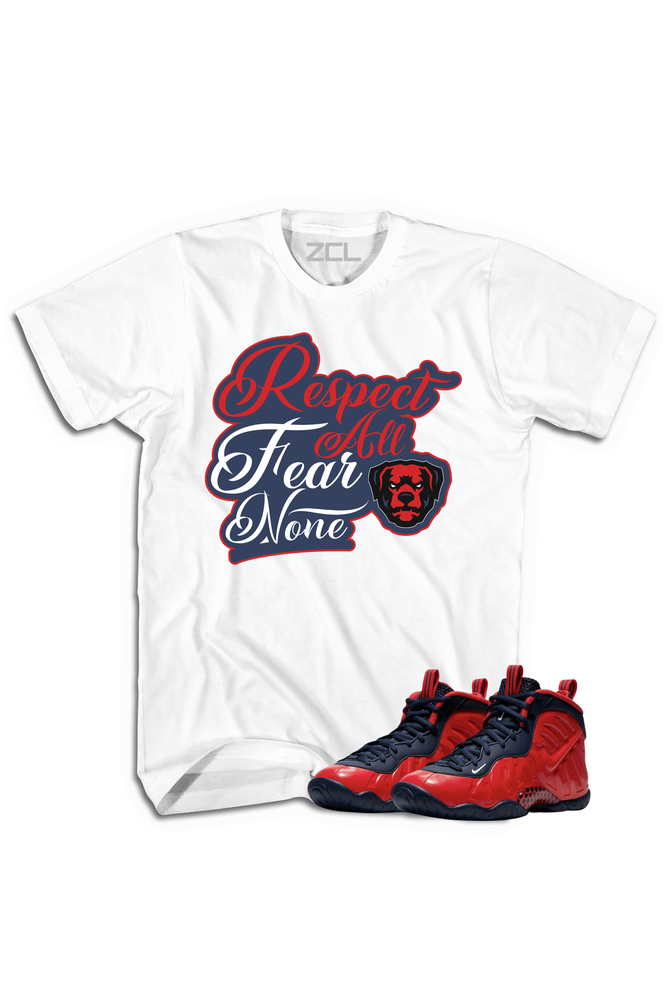 Nike Air Foamposite Pro USA "Respect All Fear None" Tee (Crimson)