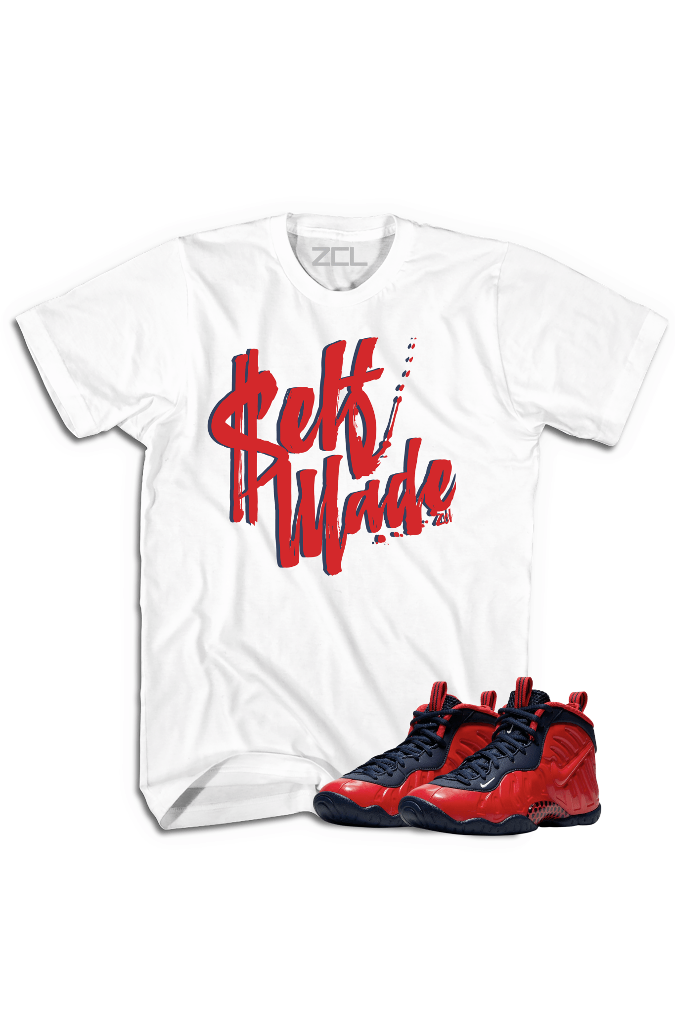 Nike Air Foamposite Pro USA "Self Made" Tee (Crimson)