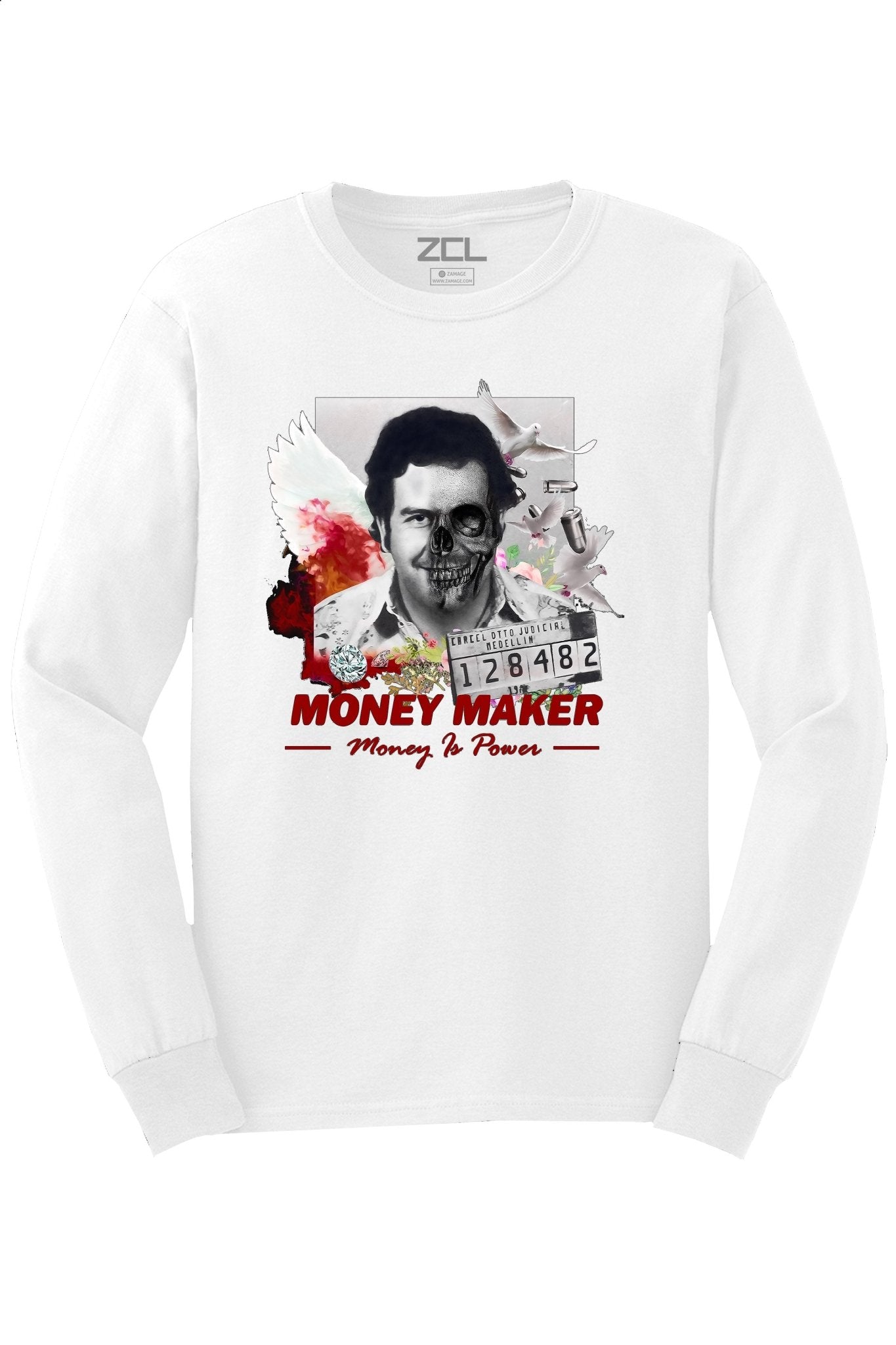 Official Money Maker Long Sleeve Tee (Red Logo) Limited