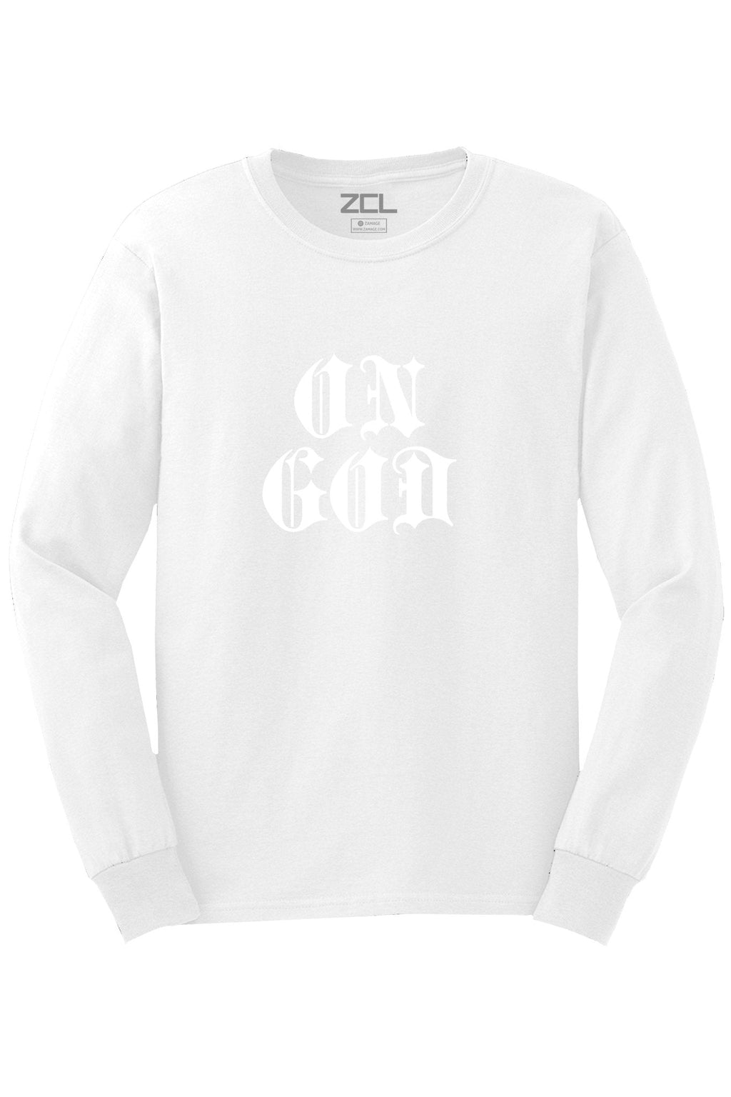 On God Long Sleeve Tee (White Logo)