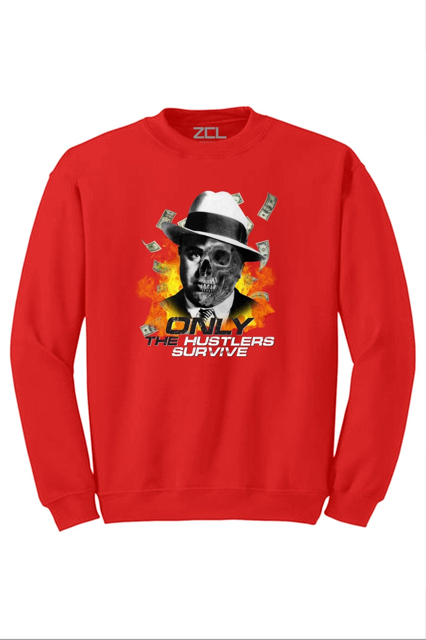 Only The Hustlers Survive Crewneck Sweatshirt (Multi Color Logo)