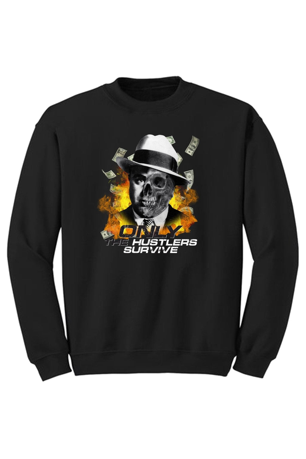 Only The Hustlers Survive Crewneck Sweatshirt (Multi Color Logo)