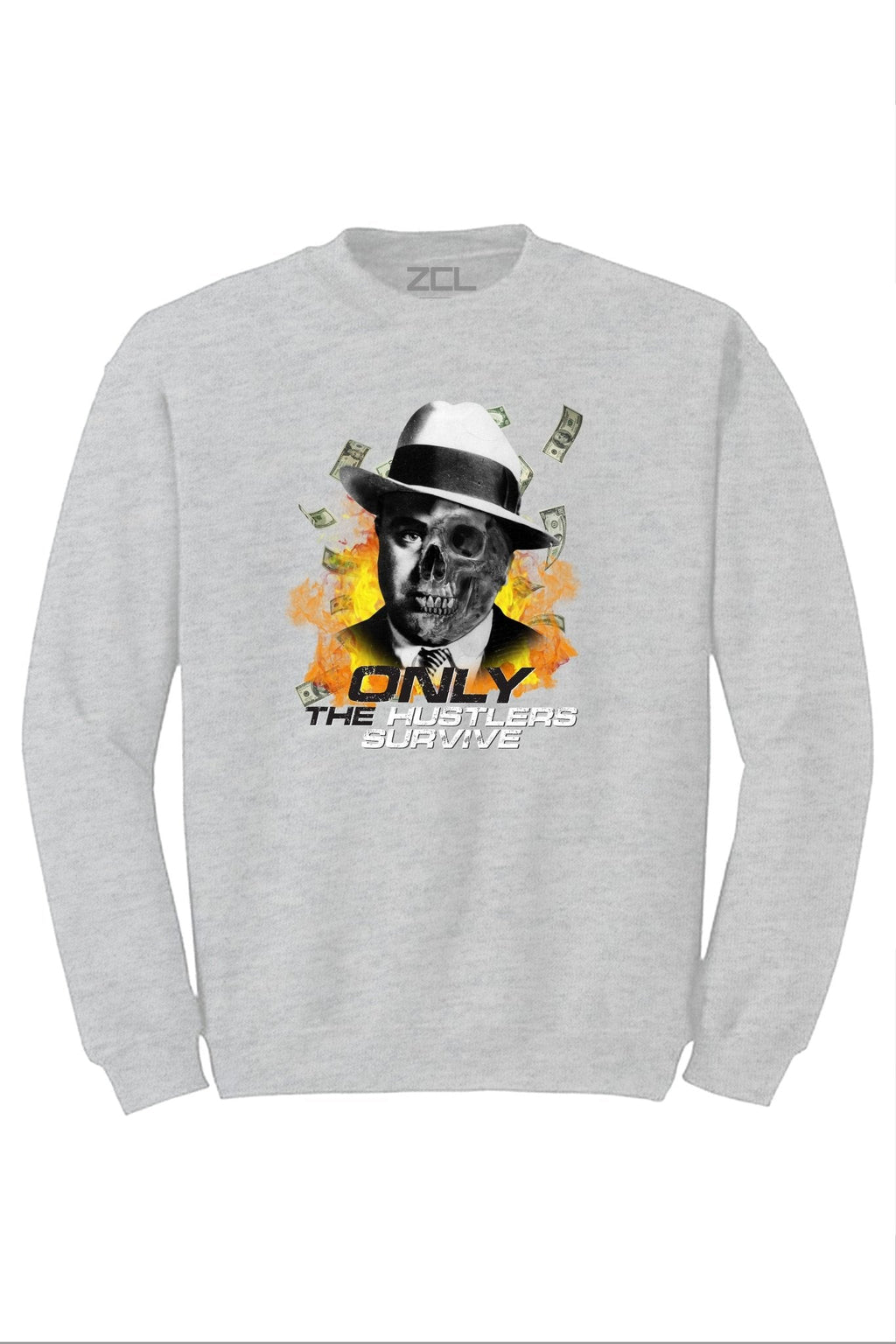Only The Hustlers Survive Crewneck Sweatshirt (Multi Color Logo)