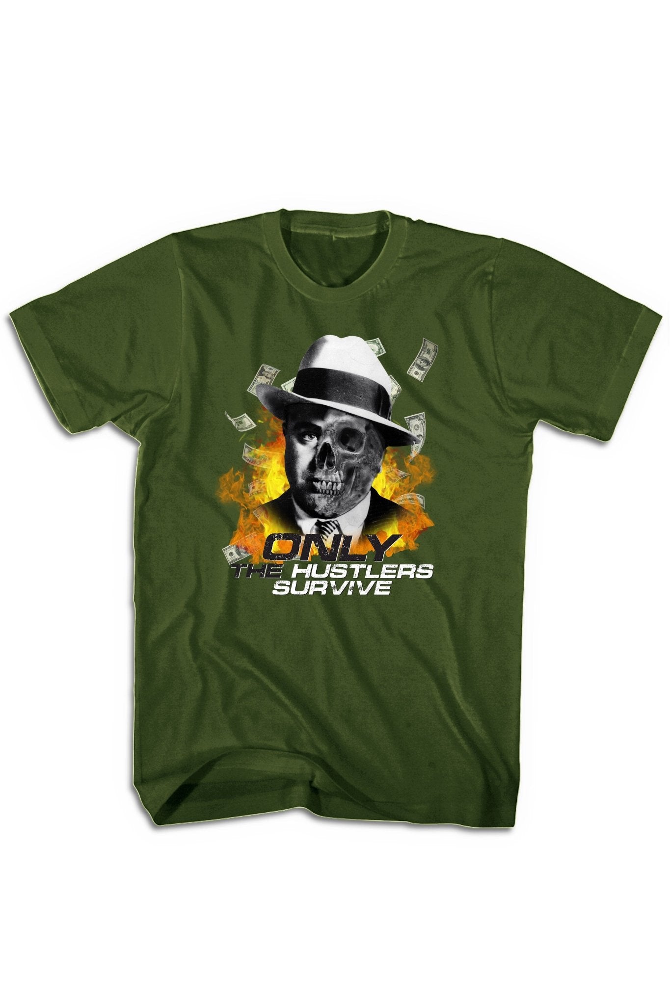 Only The Hustlers Survive Tee (Multi Color Logo)