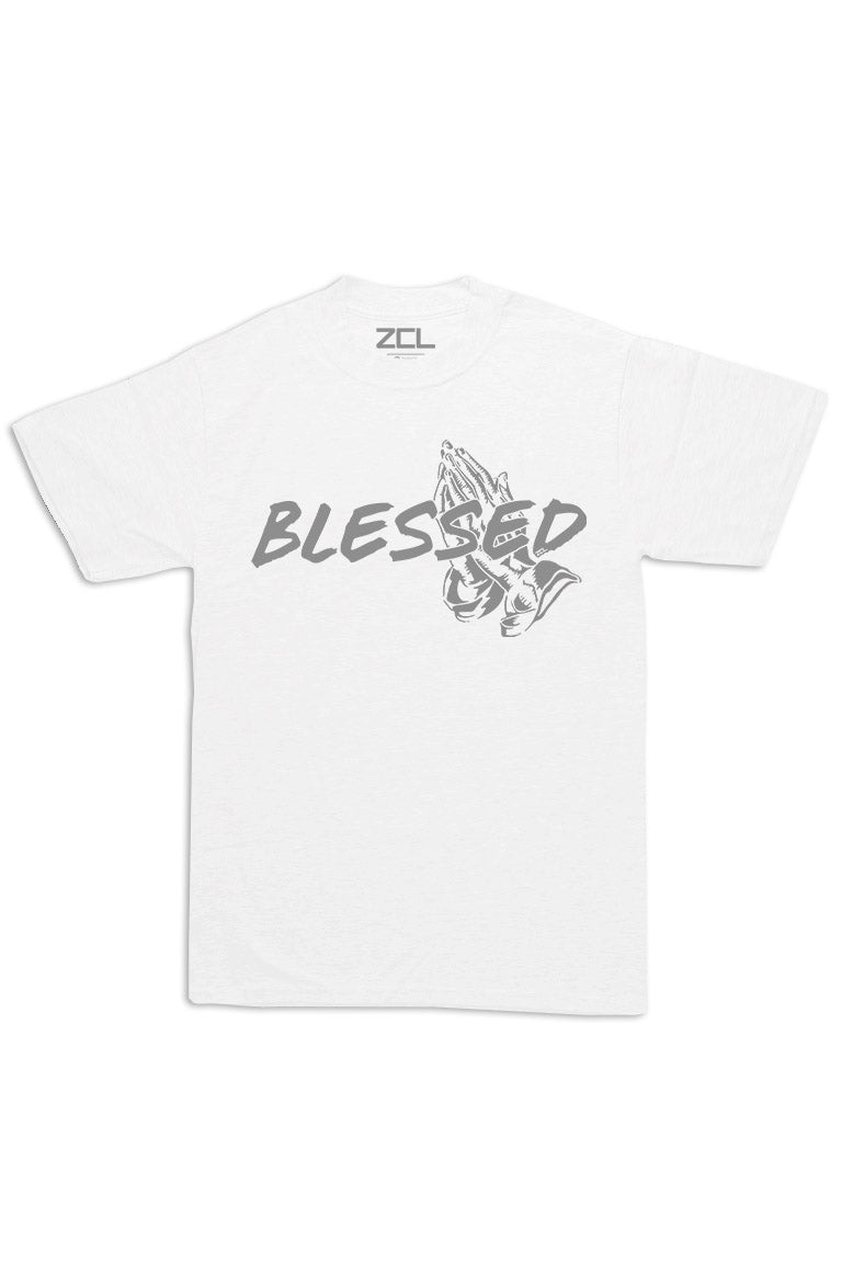 Oversized Blessed Tee (Grey Logo)