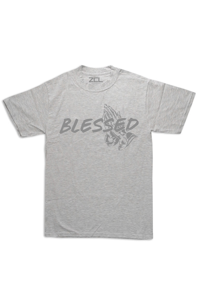 Oversized Blessed Tee (Grey Logo)