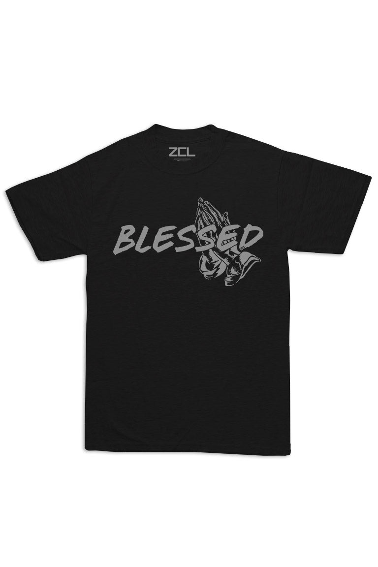 Oversized Blessed Tee (Grey Logo)