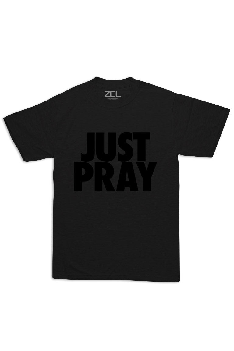 Oversized Just Pray Tee (Black Logo)