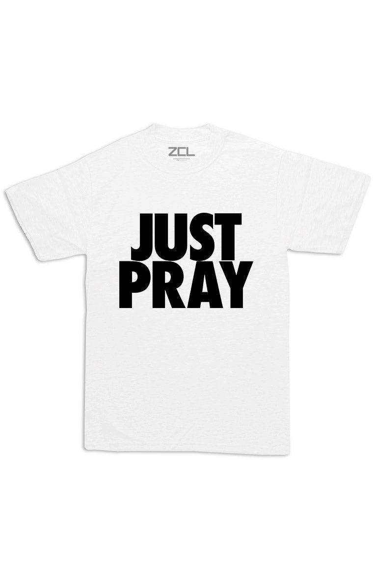 Oversized Just Pray Tee (Black Logo)
