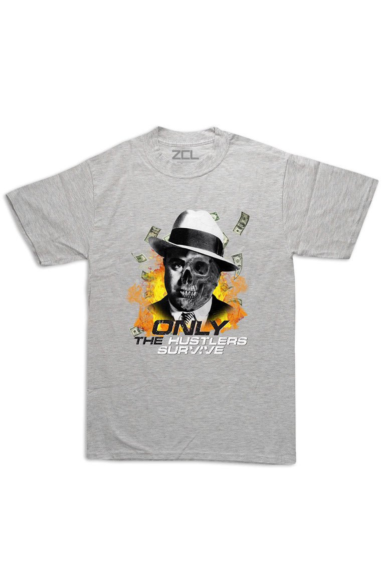 Oversized Only The Hustlers Survive Tee (Multi Color Logo)