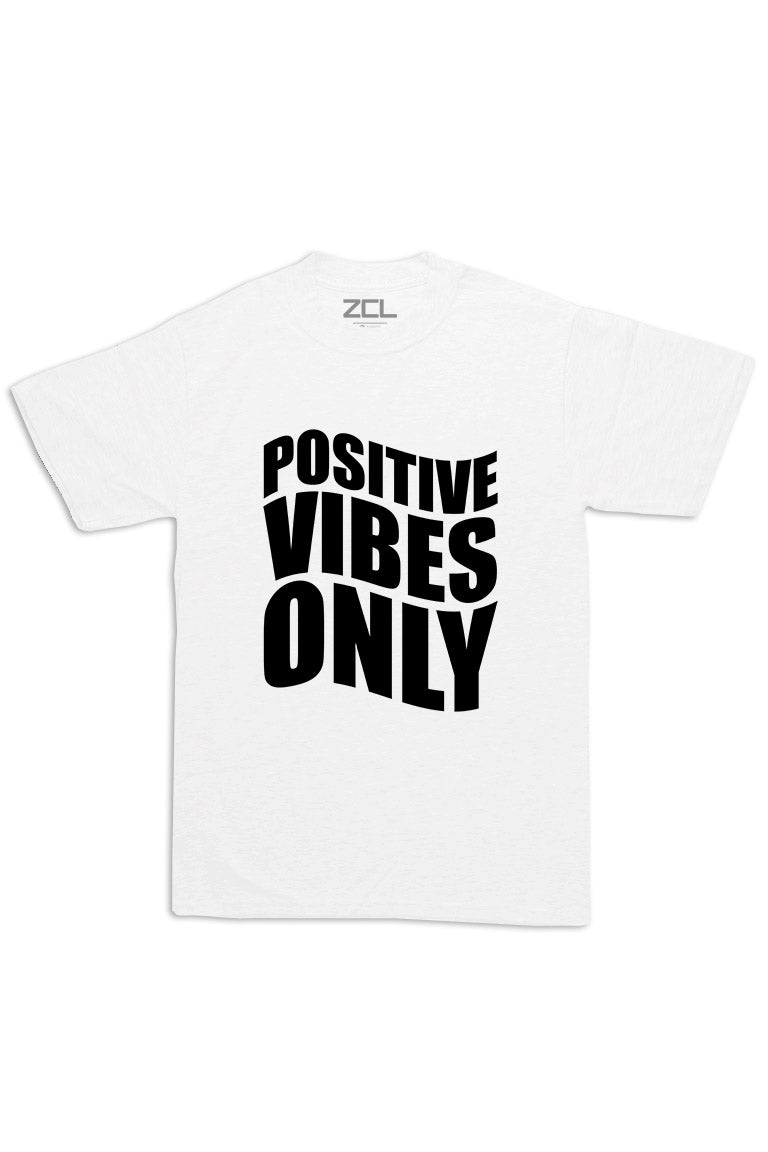 Oversized Positive Vibes Only Tee (Black Logo)
