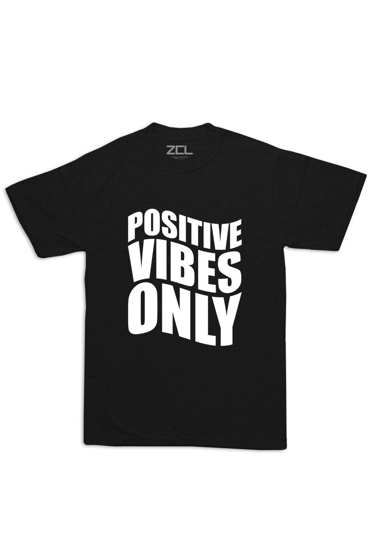 Oversized Positive Vibes Only Tee (White Logo)