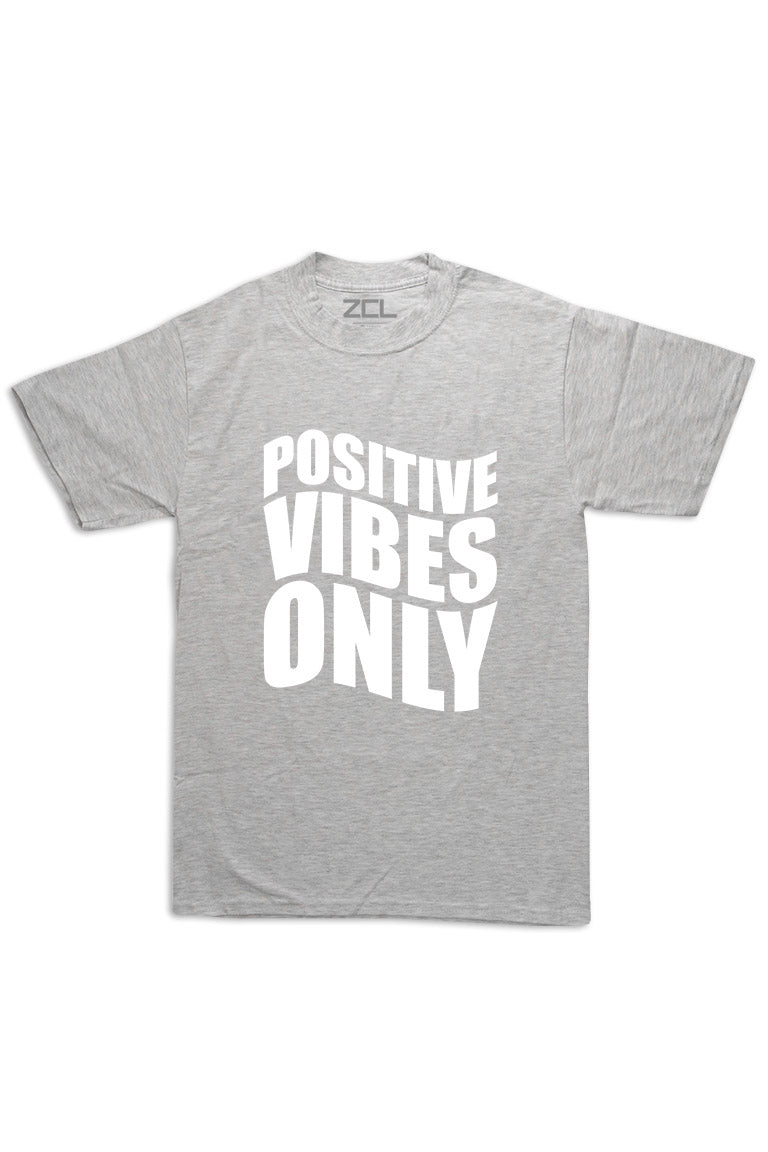 Oversized Positive Vibes Only Tee (White Logo)