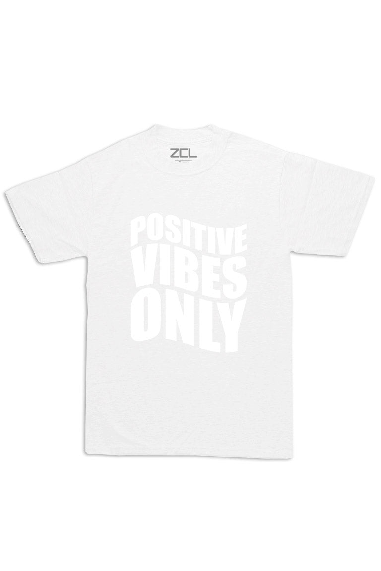 Oversized Positive Vibes Only Tee (White Logo)