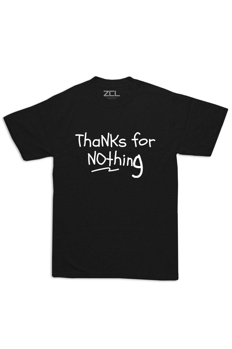 Oversized Thanks For Nothing Tee (White Logo)