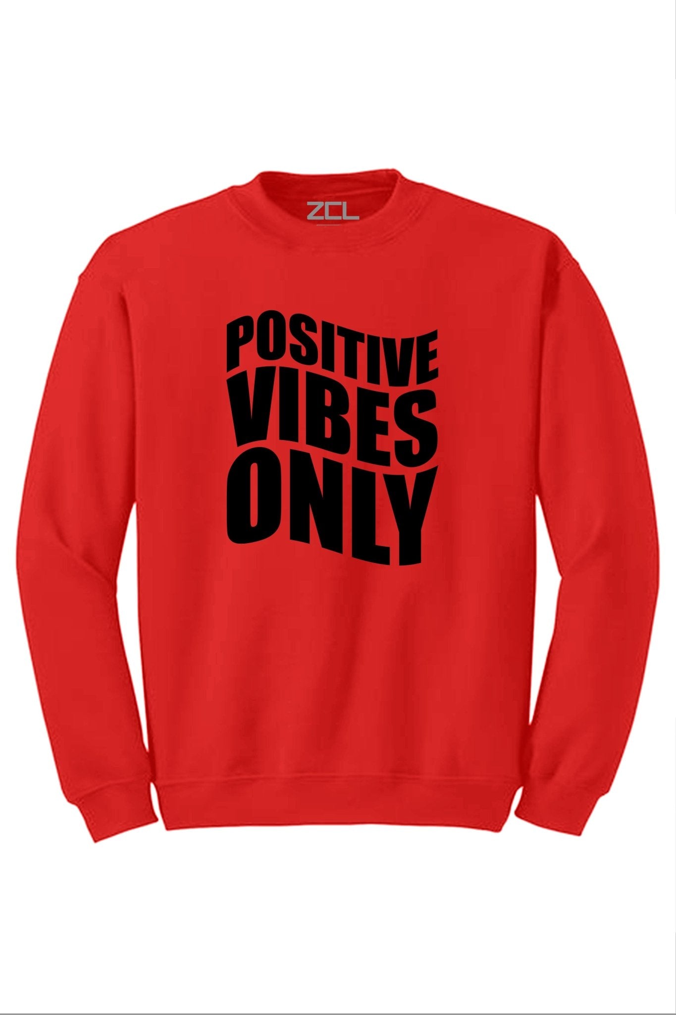 Positive Vibes Only Crewneck Sweatshirt (Black Logo)