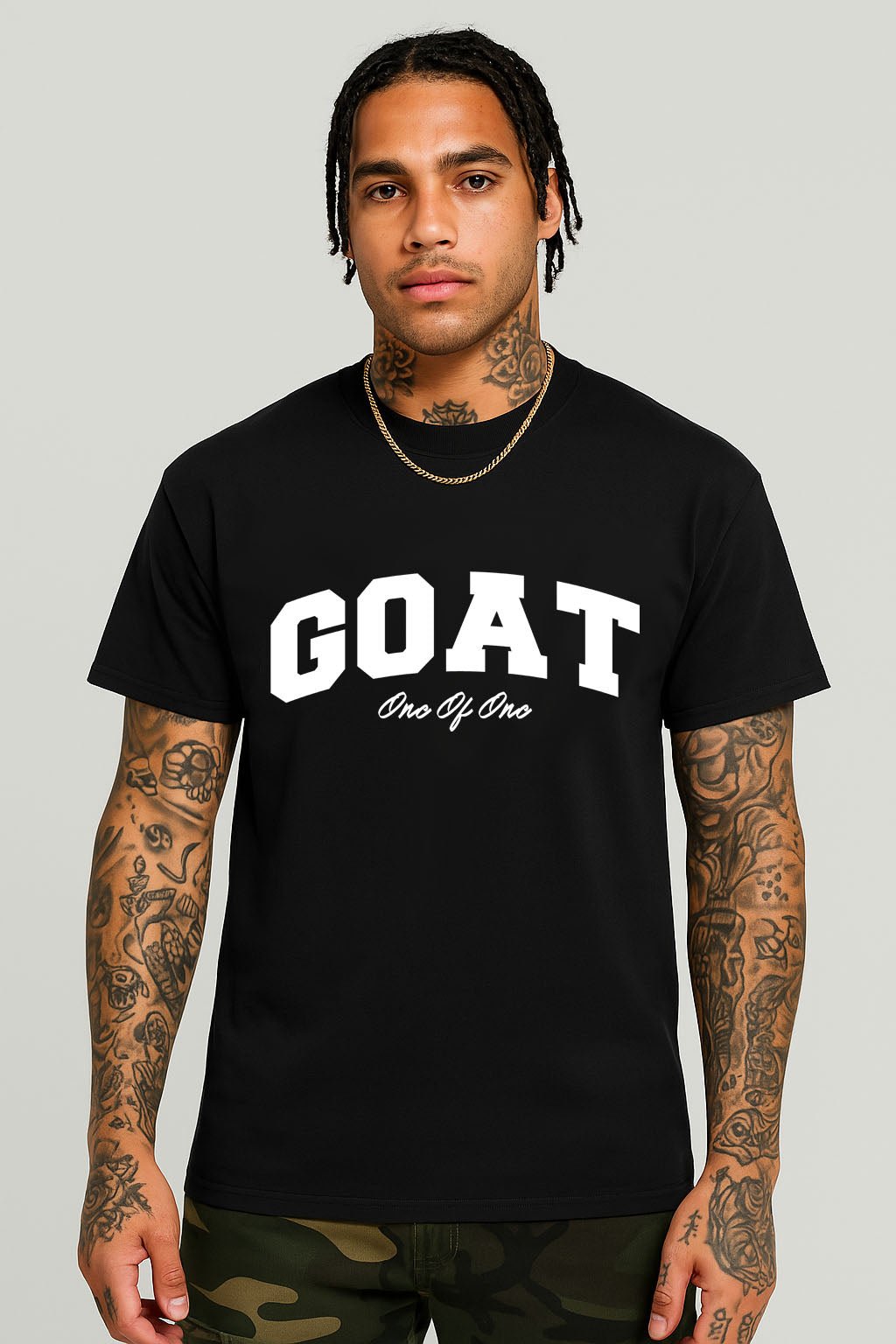 Premium Goat One Of One Tee (White Logo)