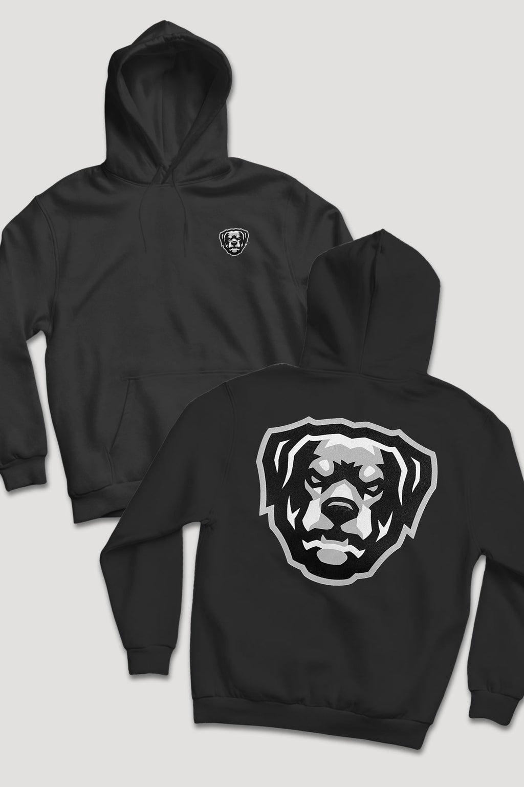 Puff Print HOV Hoodie (White - Black - Grey Logo)