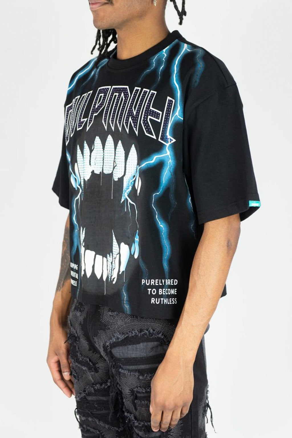 Rhinestone Grillz Tee Shirt (Black)