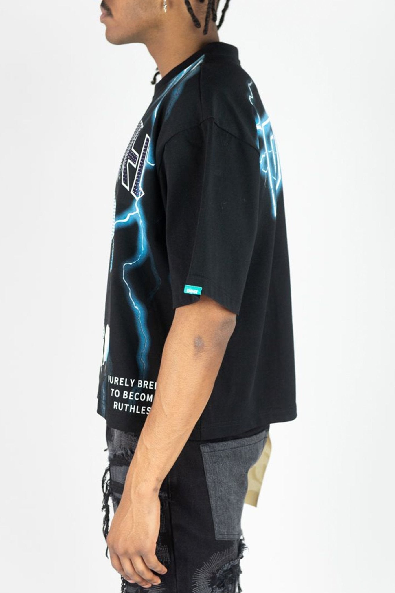 Rhinestone Grillz Tee Shirt (Black)