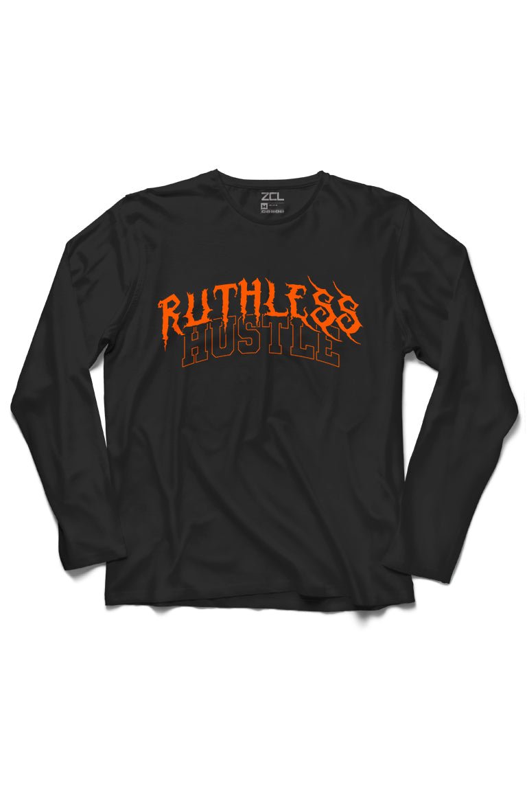 Ruthless Hustle Long Sleeve Tee (Orange Logo)