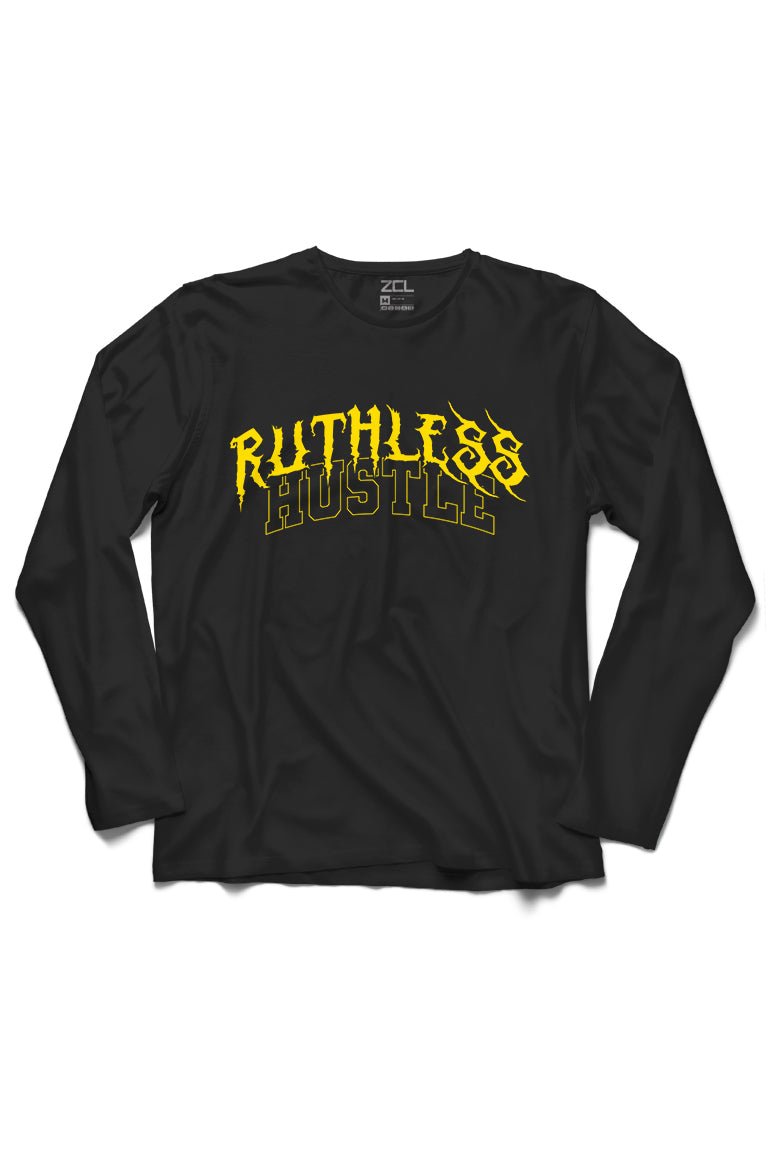 Ruthless Hustle Long Sleeve Tee (Yellow Logo)