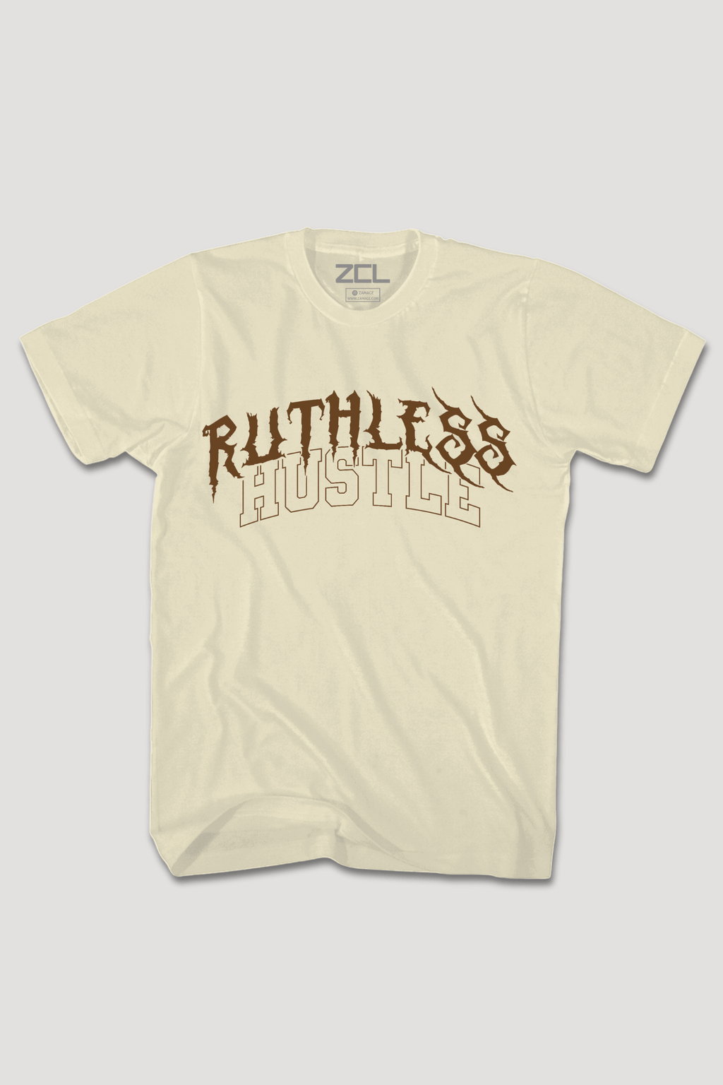 Ruthless Hustle Tee (Brown Logo)