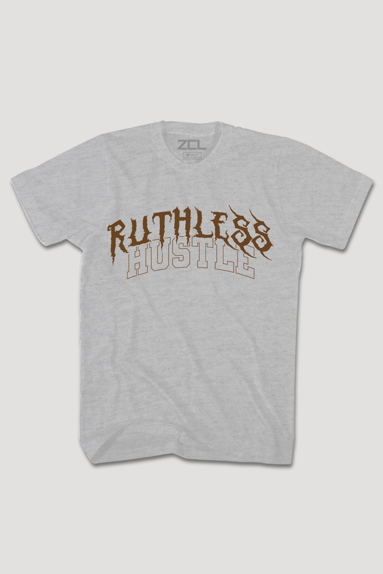 Ruthless Hustle Tee (Brown Logo)