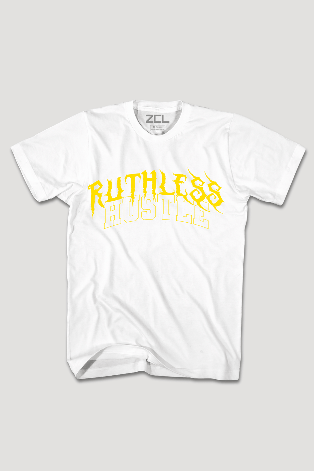 Ruthless Hustle Tee (Yellow Logo)