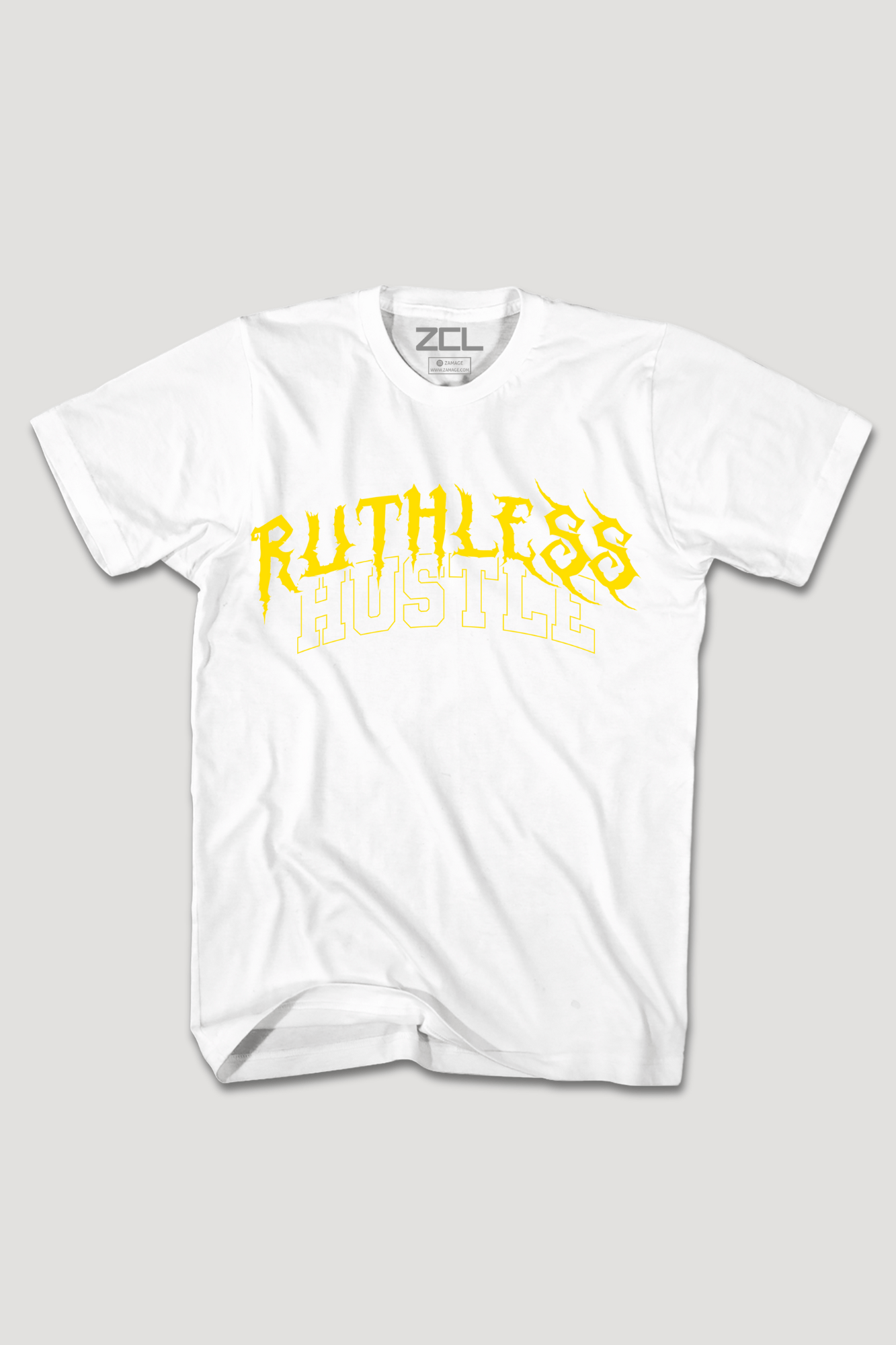 Ruthless Hustle Tee (Yellow Logo)