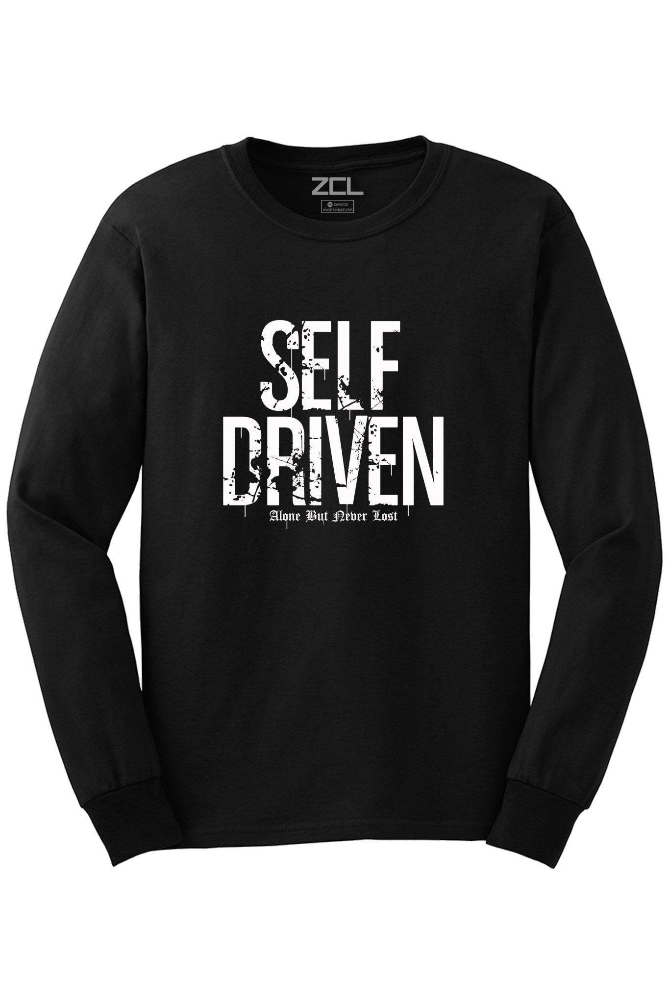 Self Driven Long Sleeve Tee (White Logo)