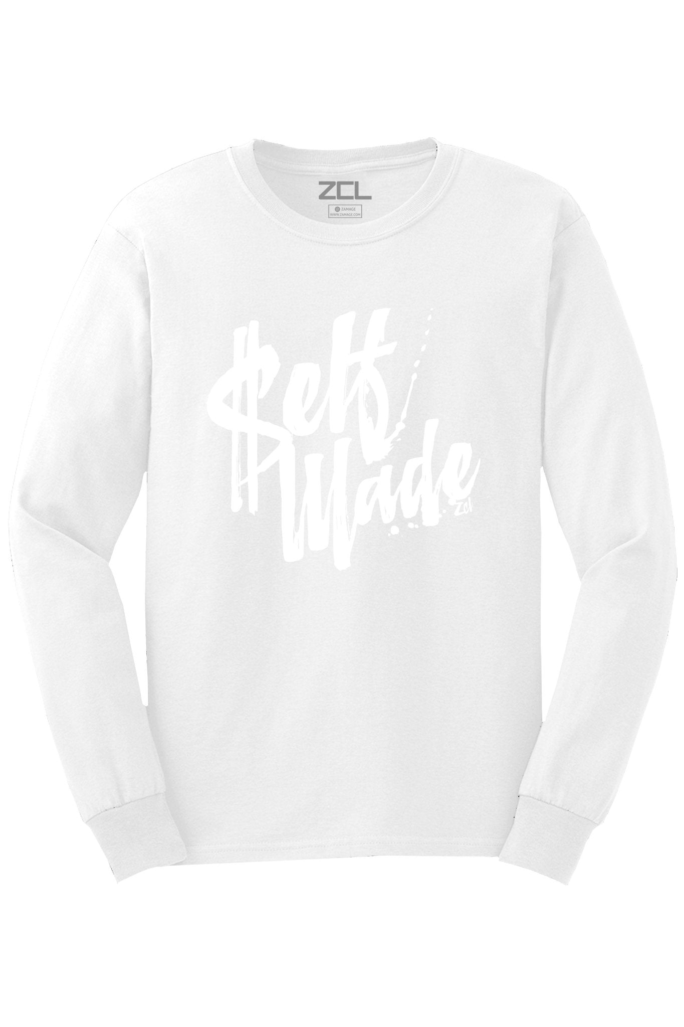 Self Made Long Sleeve Tee (White Logo)