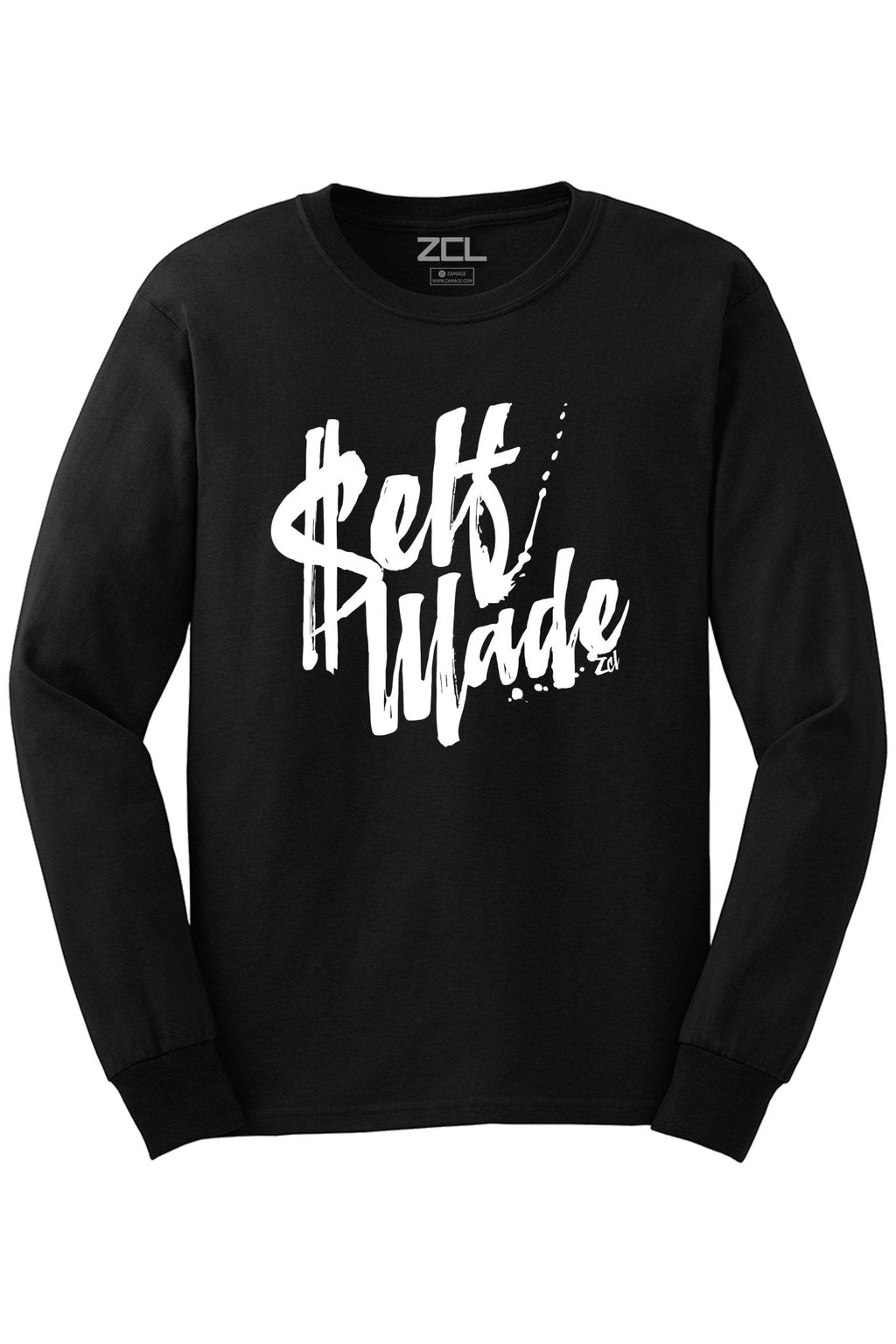 Self Made Long Sleeve Tee (White Logo)