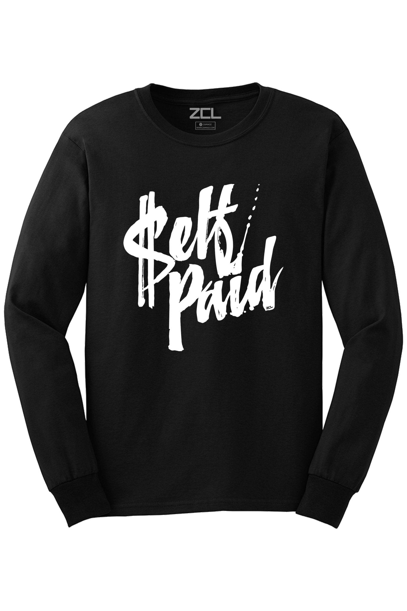 Self Paid Long Sleeve Tee (White Logo)