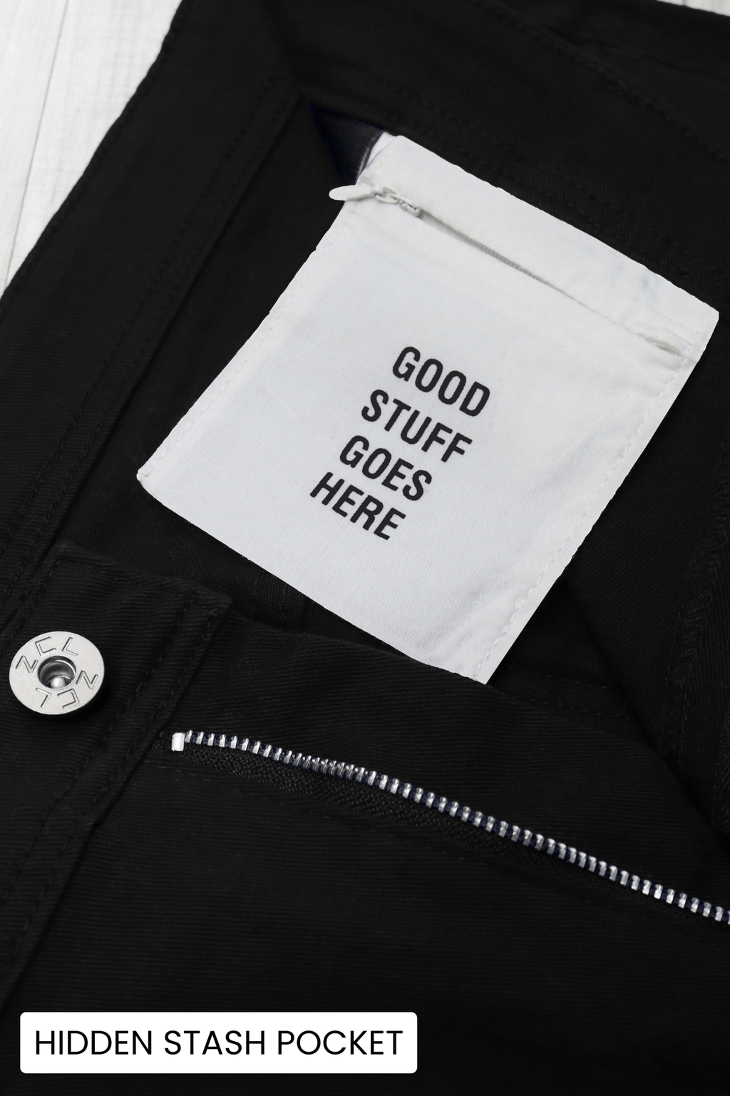 Vortex Cargo Stacked Denim (Black)