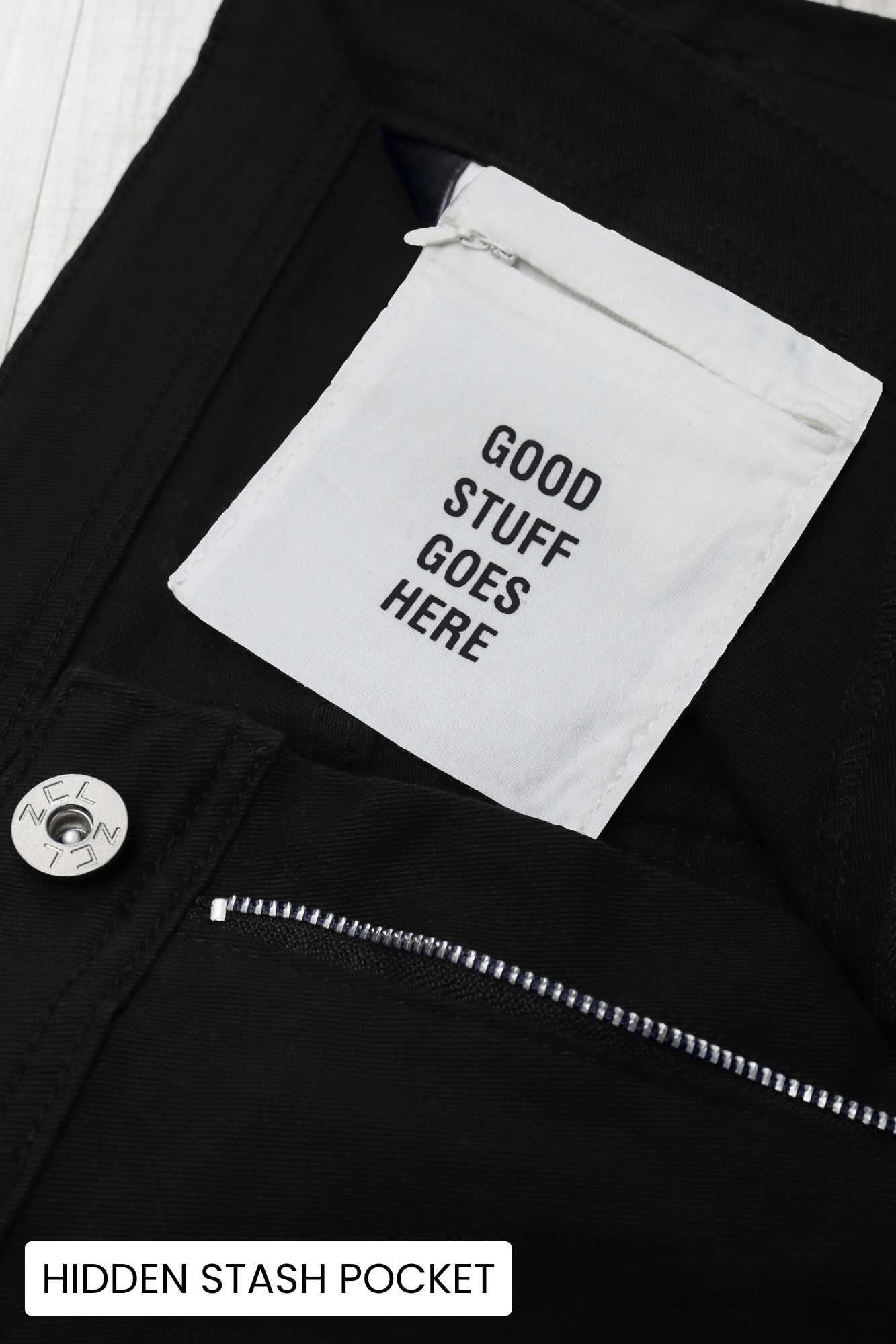 Vortex Cargo Stacked Denim (Black)