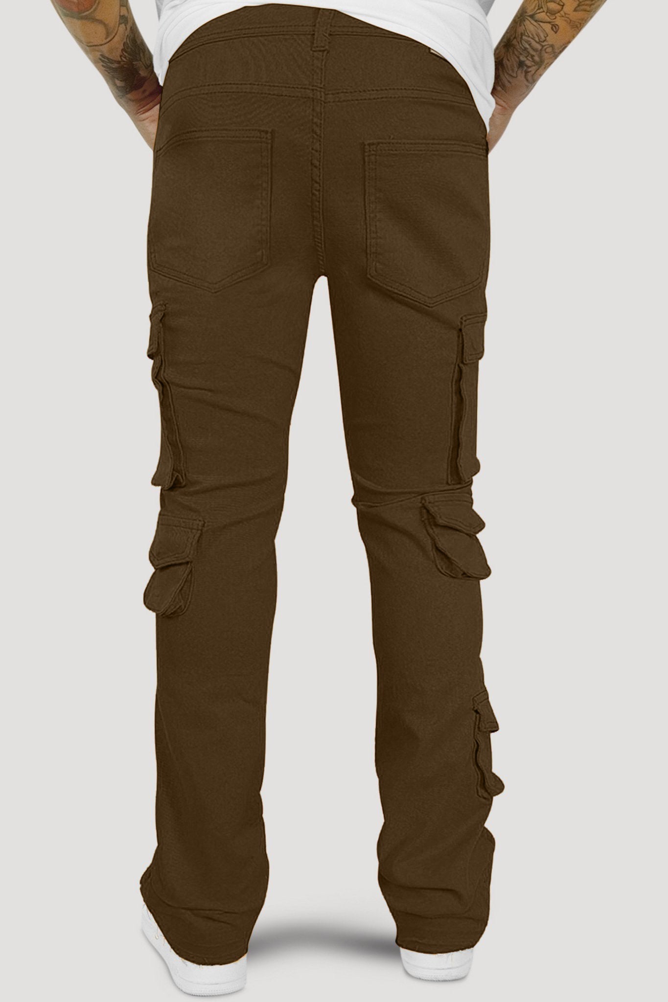 Vortex Cargo Stacked Denim (Brown)