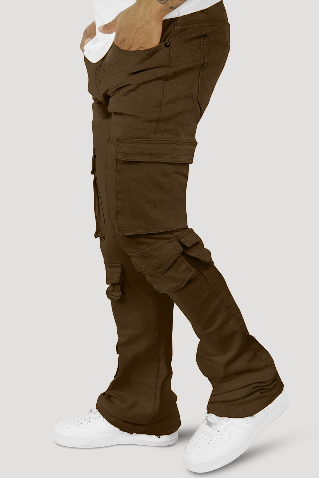 Vortex Cargo Stacked Denim (Brown)