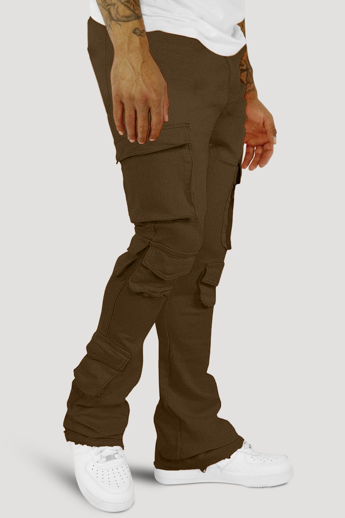 Vortex Cargo Stacked Denim (Brown)